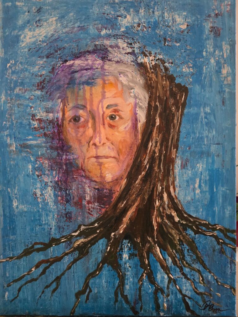 "Die Wurzeln" – ein abstraktes Acrylbild von Katharina