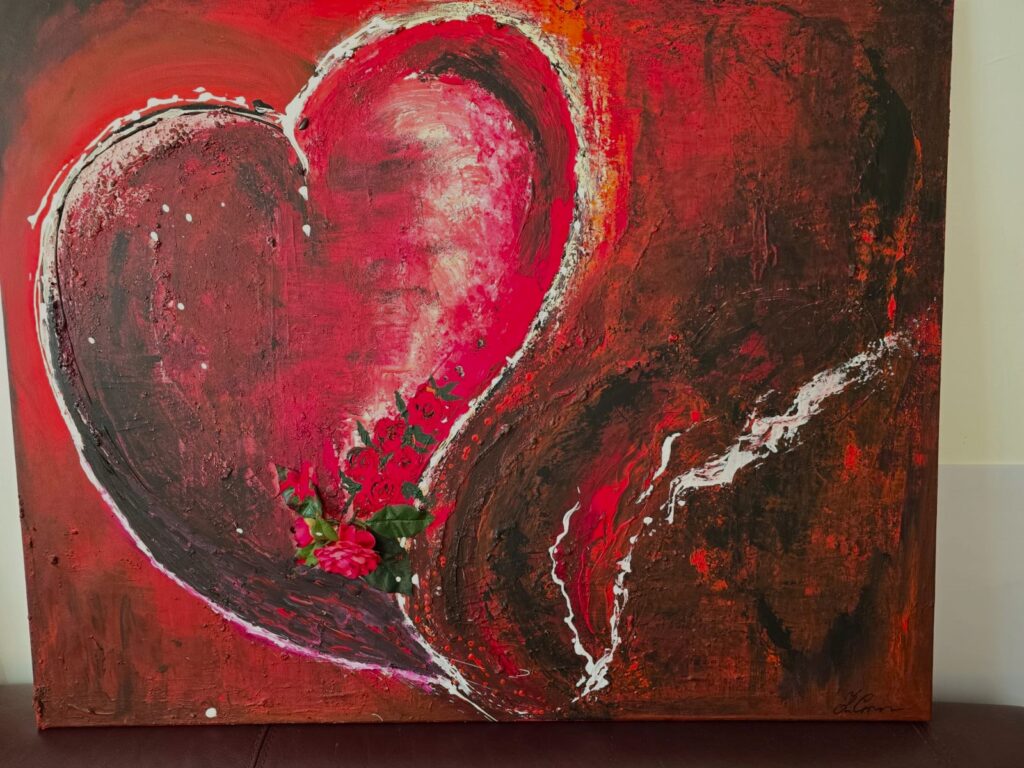 "Das Herz" – ein abstraktes Acrylbild von Katharina Grass