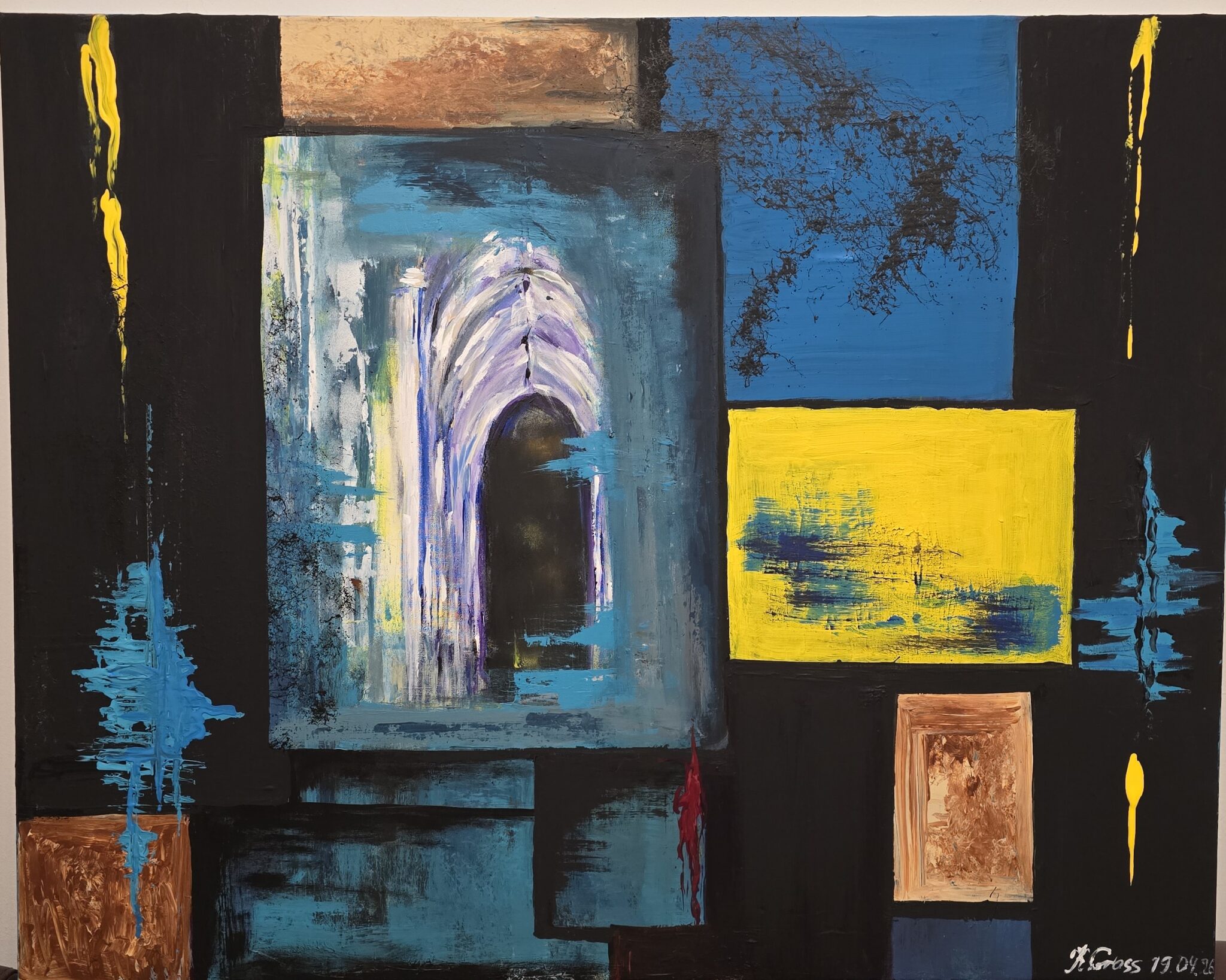 "Portal der Empfindungen" – ein abstraktes Acrylbild von Katharina Grass